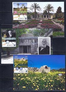 Israel 2024 Ramat Hanadiv Gardens & Nature Park 70 Years 3 Stamps Maximum Card