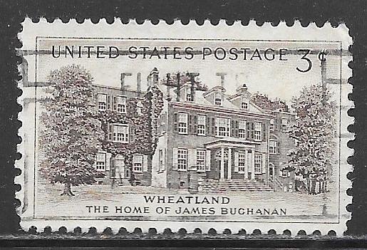 USA 1081: 3c Pres. Buchanan's Home, Lancaster, PA, used, VF