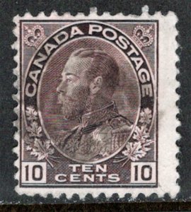 Canada - King George V 10 Cent (Admiral Issue) - VG Condition # 116 Used