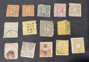 Japan Old Stamps Rare The Best.. Nice Lot Old #1188 Mint And Used. 1872 And On..