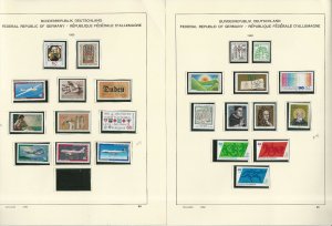Germany Stamp Collection on 18 Schaubek Pages, 1980-83 Mint NH, JFZ