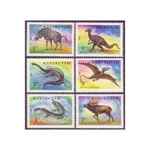 Kazakhstan 90-95,96,MNH.Michel 62-67,68 Bl.3. Prehistoric animals 1994.