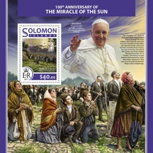 SOLOMON IS.- 2017 - Miracle of the Sun - Perf Souv Sheet - Mint Never Hinged