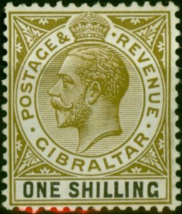 Gibraltar 1932 1s Olive & Black SG102a Good MM