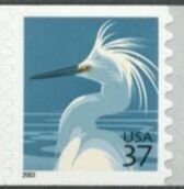 US Stamp #3829 MNH - Snowy Egret - V/P Coil Single w/ Top Bell