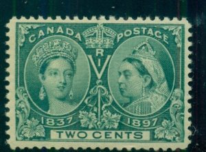 CANADA #52 2¢ green, og, NH, XF