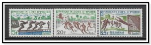 Ivory Coast #193-195 Abidjan Games Set MNH