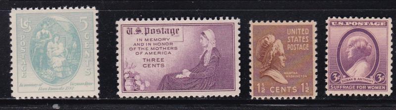US Set of 4 Ladies Stamps