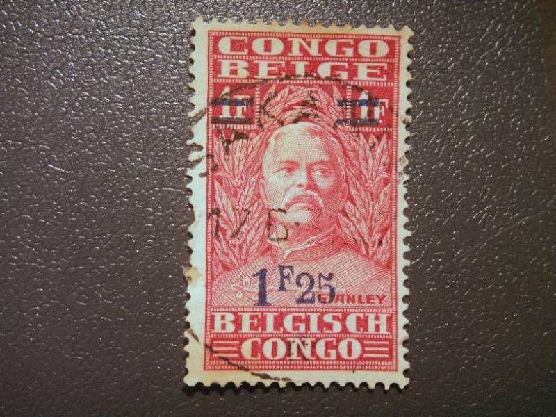 Belgian Congo, 1931, 1.25 on 1Fr used 50th Anniv of Stanley´s Exploration of...