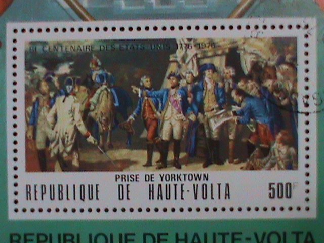 BURKINA FASO-1976-SH101- THE WHITE HOUSE-U.S.A. CTO S/S VF LAST ONE-HARD TO FIND