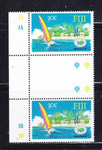 Fiji 583 Gutter Pair Set MNH Sports, Wind Surfing