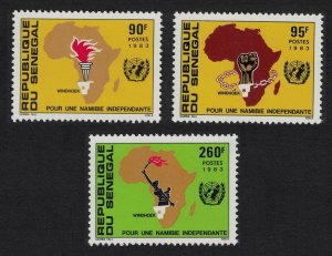 Senegal For Namibian Independence 3v 1983 MNH SG#771-773 MI#7798-800