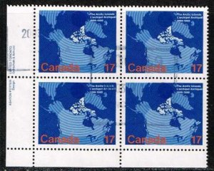 CANADA 847  ARCTIC ISLANDS  17¢  PLATE BLOCK  MNH  SHERWOOD STAMP