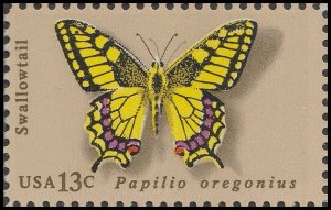 US 1712 Butterfly Swallowtail 13c single (1 stamp) MNH 1977