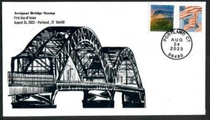 5811 & 5656 FDC - 25c Arrigoni Bridge - Wally Jr B.W. Cachet 23-8-24-Bullseye