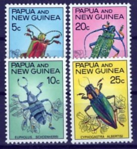 Papua New Guinea 237-240 MNH Insects Beetles Nature ZAYIX 0224S0071M