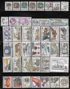 Czechoslovakia 300 Various Stamps Collection - Vintage Philately Set