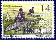 Crocodile Hunters, W. Spik District, Papua New Guinea SC#377