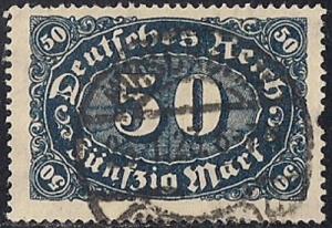 Germany #198  50M Numeral, Indigo, used VF