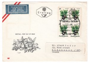 Austria - FDC - Fruits - Blackberries - # 781 - GPO Cachet - Block of 4