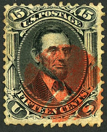 U.S. #91 USED RED CANCEL