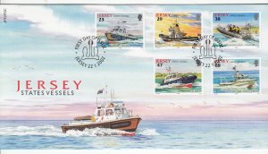 Jersey  2002,  States Vessels  set of 6  on FDC