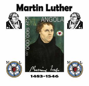 ANGOLA SHEET IMPERF MARTIN LUTHER