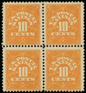 PS1, Mint F/VF 10¢ NH/LH Block of Four Stamps 3mm Spacing - Stuart Katz
