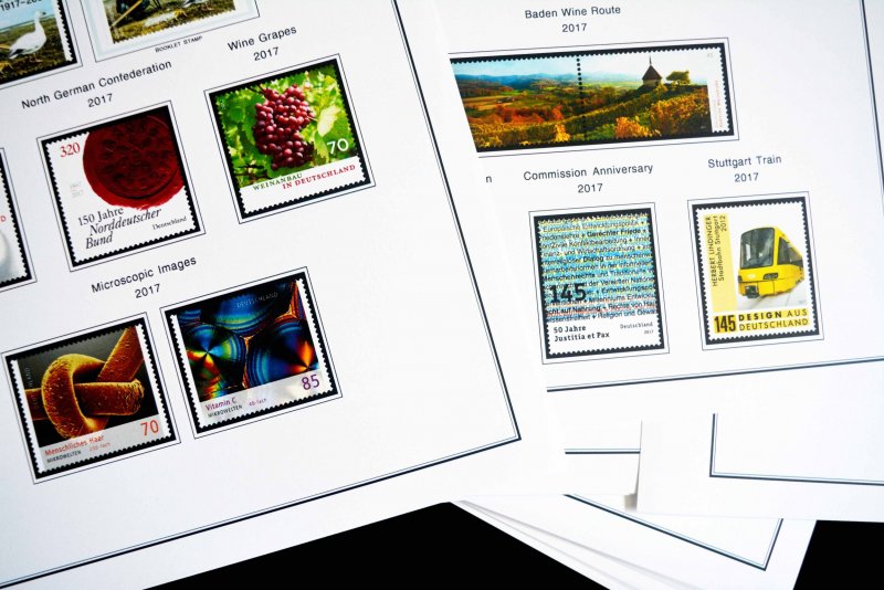 COLOR PRINTED GERMANY 2011-2020 STAMP ALBUM PAGES (89 illustrated pages)