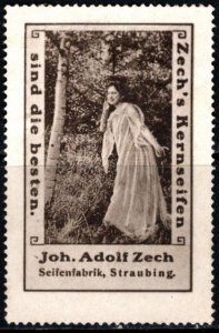 Vintage Germany Poster Stamp Adolf Zech Soap Factory Straubing Zech's Soaps