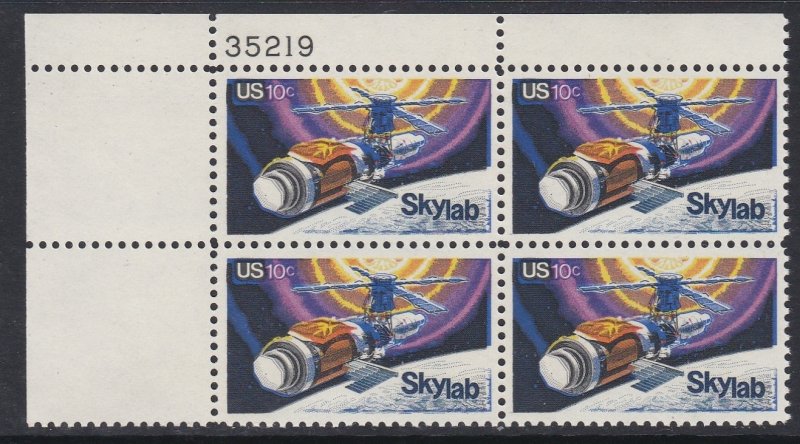 1529 Skylab Plate Block MNH