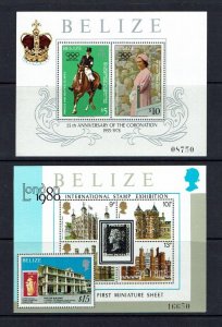 Belize: 1979, 25th Anniversary of the Coronation, 2 Miniature Sheets  MNH.