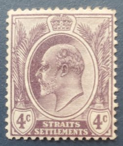 Straits Settlement 112, 1908 King Edward, Cat. value - $6.50