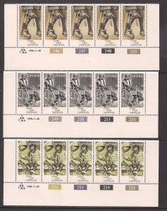 SOUTH AFRICA - TRANSKEI SC# 41-43   CONTROL STRIP/5  #246-5  FVF/MNH  1978