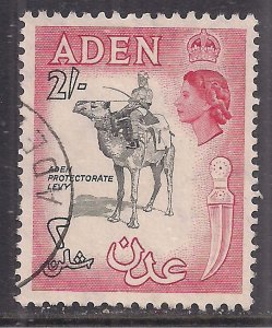 Aden 1953 - 63 QE2 2/-d Protectorate levy used SG 65a ( G1068 )