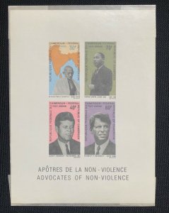 Gandhi/Kennedy/Luther King Stamps Sheetlet Advocate of Nonviolence imperf. -