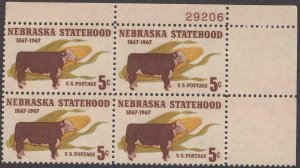 Scott # 1328 - US Plate Block Of 4 - Nebraska Statehood - MNH - 1967