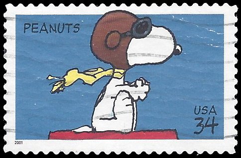 #3507 34c Peanuts Comic Strip, Snoopy 2001 Used