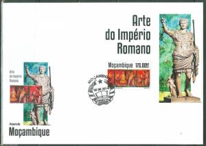 MOZAMBIQUE 2014  ART OF THE ROMAN EMPIRE SOUVENIR SHEET FIRST DAY COVER