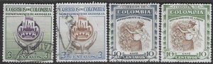 Colombia 681-684 Used Complete SC$1.00
