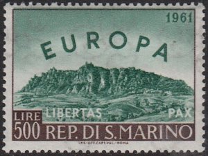 SAN MARINO Sc # 490 CPL MNH - EUROPA 1961