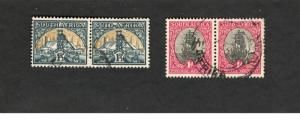Union of South Africa SC #50  #52 used stamps SHIPS