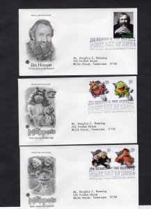 3944 Jim Henson & Muppets, set/6 FDC PCS addressed