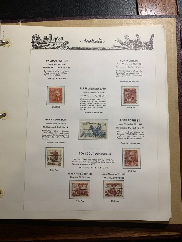 STAMP STATION PERTH Australia #Collection 1928 to Christmas1974 -Used- Unchecked