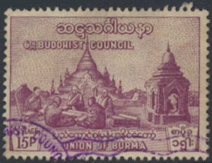 Burma     SC# 154  Used  Buddhist Council  see details & scans