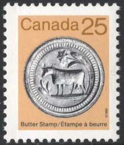 Canada SC#1080 25¢ Heritage Artifacts: Butter Stamp (1987) MNH