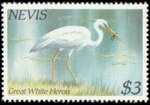 Nevis #403-406, Complete Set(4), 1985, Birds, Never Hinged