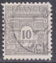France sc#476 1944 10c Arc de Triomphe used