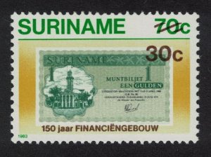 Suriname 150th Anniversary of Finance Building 1v 1986 MNH SG#1287