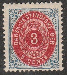 Danish West Indies #6e Mint Hinged Single Stamp cv $30